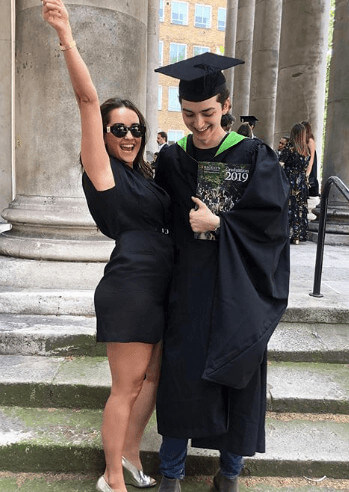Happy for her brother